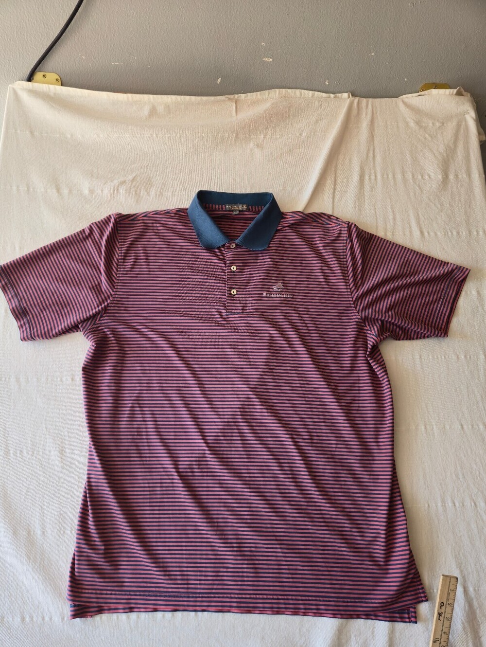 Peter Millar Summer Comfort Pelican Hill Striped Polo Shirt 2XL
